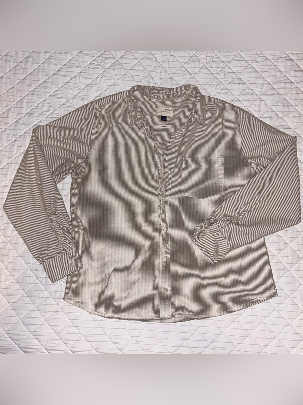Universal Thread Striped Button Up Shirt